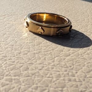 Women's Kate Spade Gold-Tone Ring with Spade Details